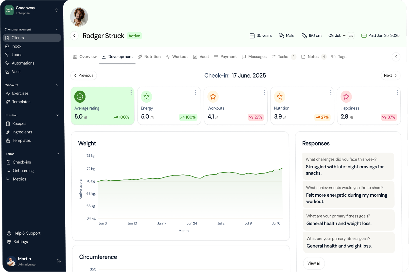 Coachway User Dashboard