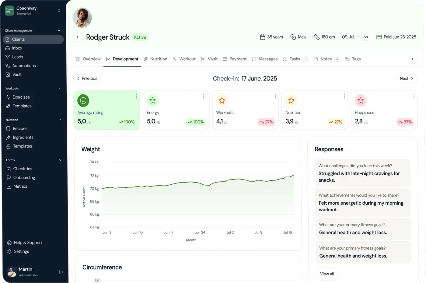 Coachway User Dashboard