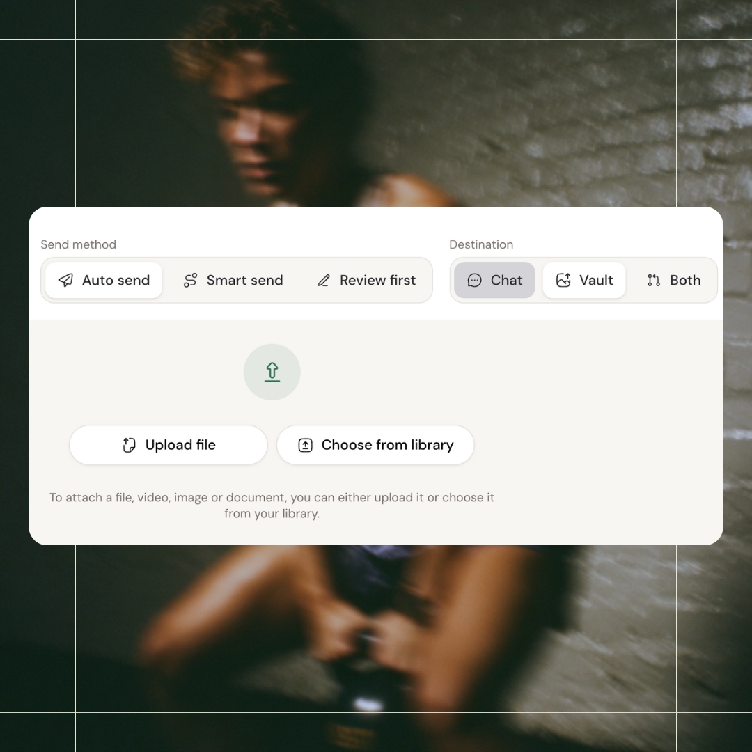 Send to chat, vault, or both