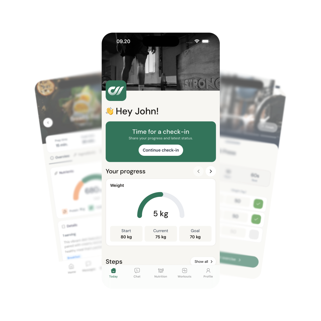 Client app interface screenshot