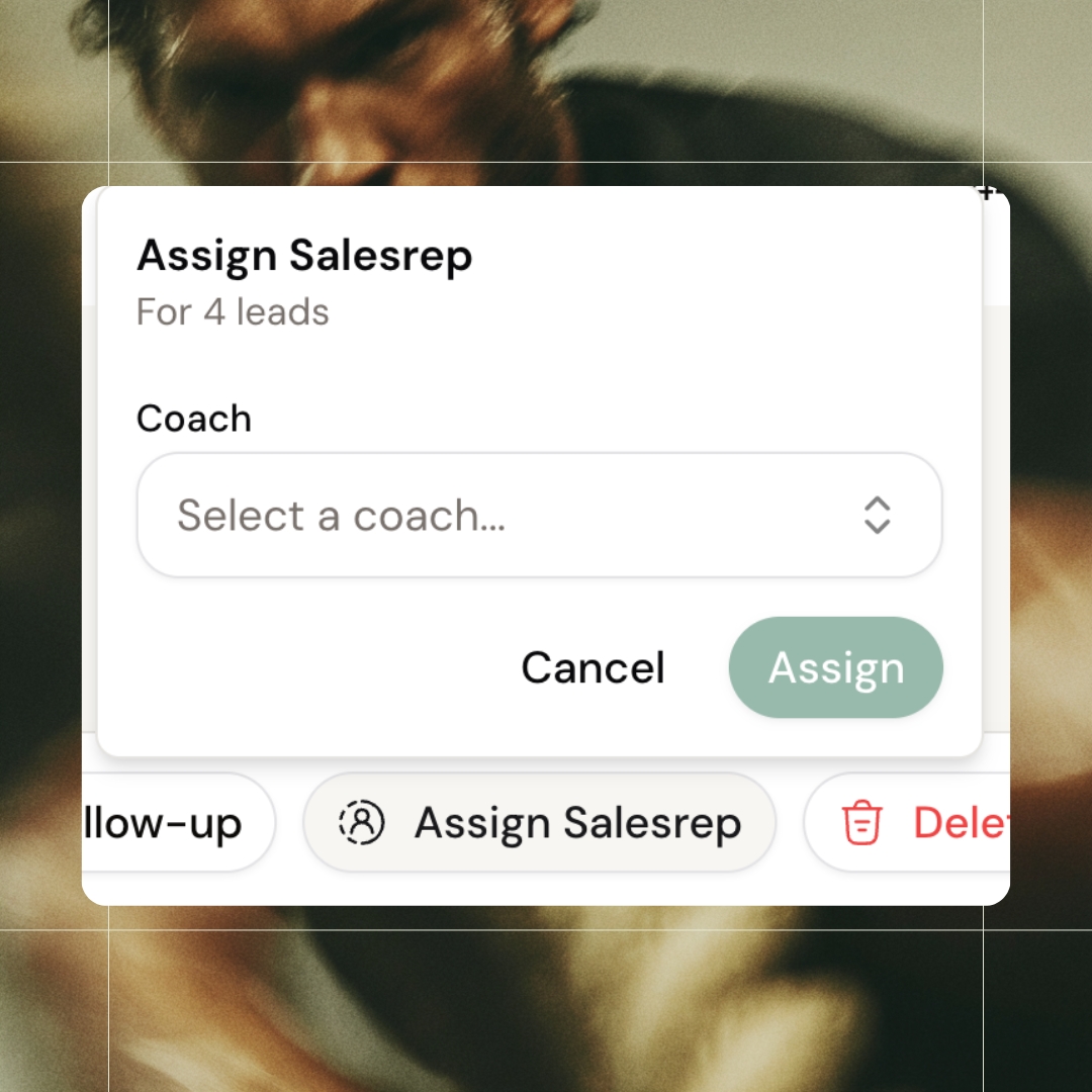Invite sales reps to your team