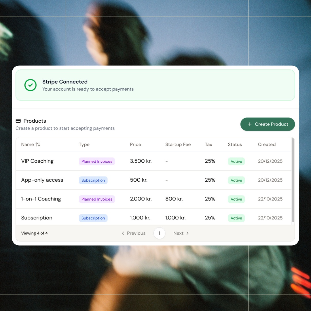 Every Stripe feature, seamlessly built in
