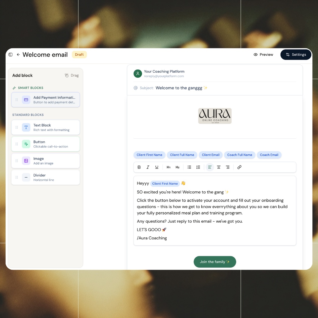 Welcome emails that feel like you