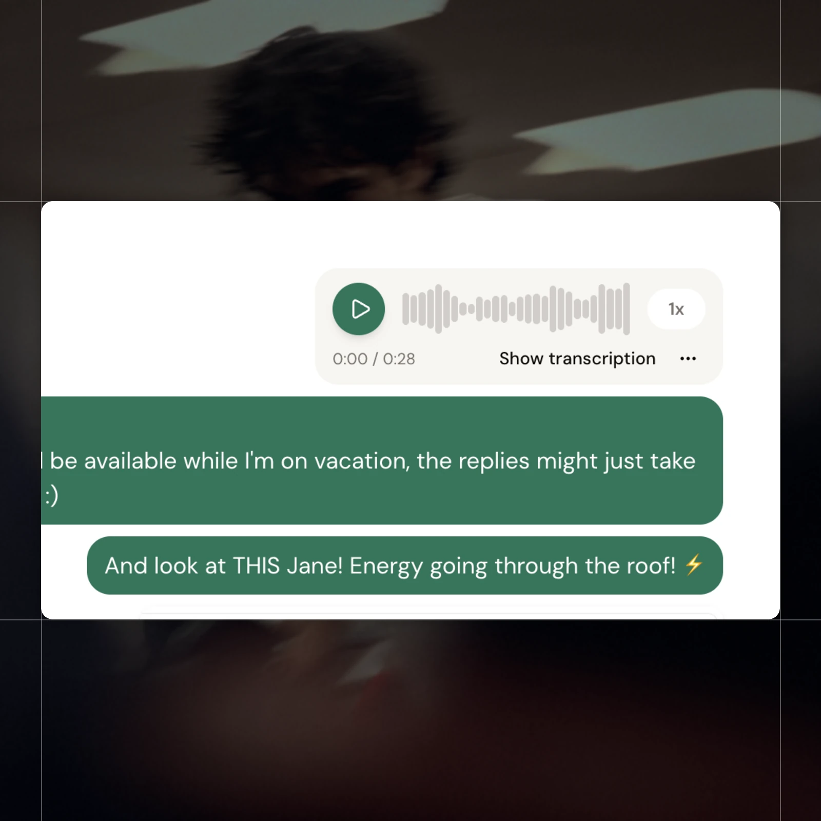Talk to clients, don't type at them